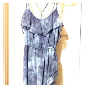 Ecote shimmery blue high low dress